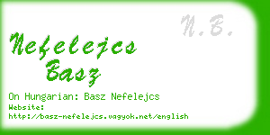 nefelejcs basz business card